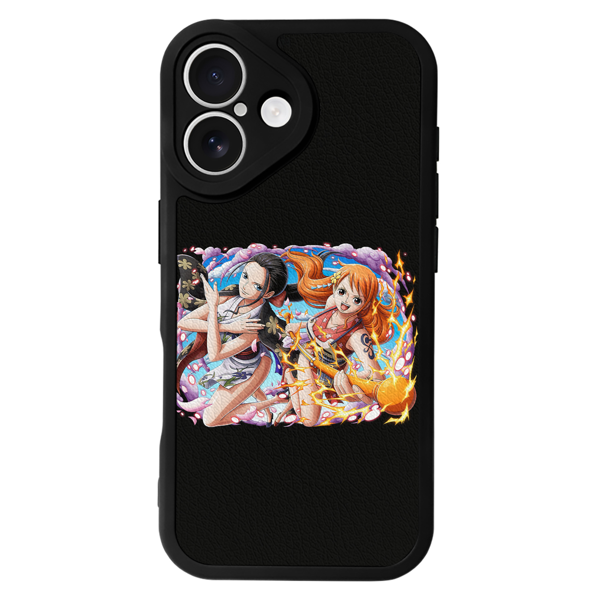 （画像用） ワンピース ナミ ONE PIECE Nami 【iPhone 16シリーズ対応】シリコンスマホケース（レザー調） 材質：シリコン